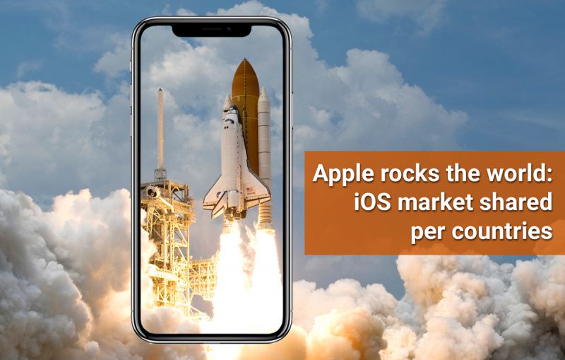 Apple rocks the world: iOS market shared per countries