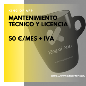 Servizio di manutenzione tecnica e licenza app Spagna