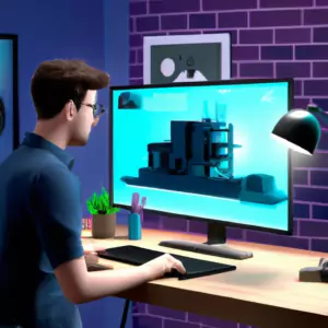Designer travaillant en arrière-plan avec un grand écran avec un constructeur, photographie, 3D, https://i.ytimg.com/vi/1vivN1yGtmg/maxresdefault.jpg