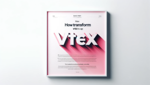 Dall·e 2023 11 29 19.21.57 A Clean And Modern Blog Post Image For 'how To Transform Vtex Into An App', Emphasizing The Vtex Brand. The Image Prominently Features The Word 'vtex'
